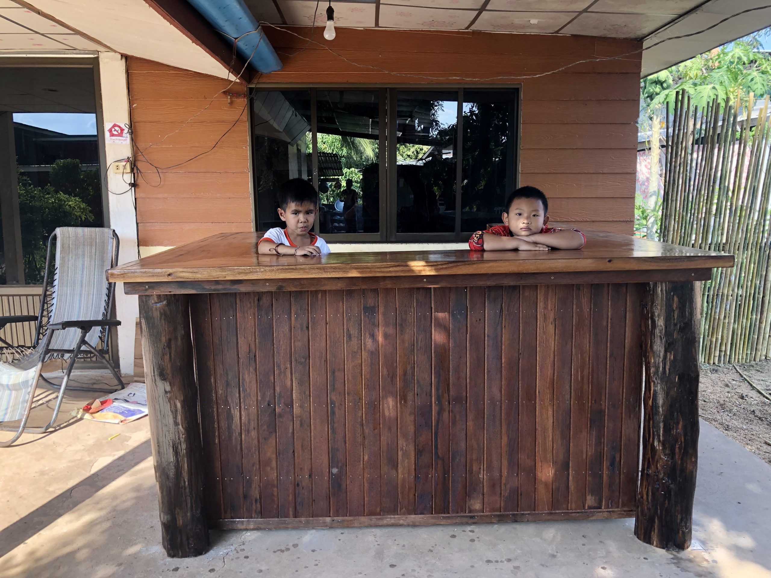 The bar gets proofed by the kids