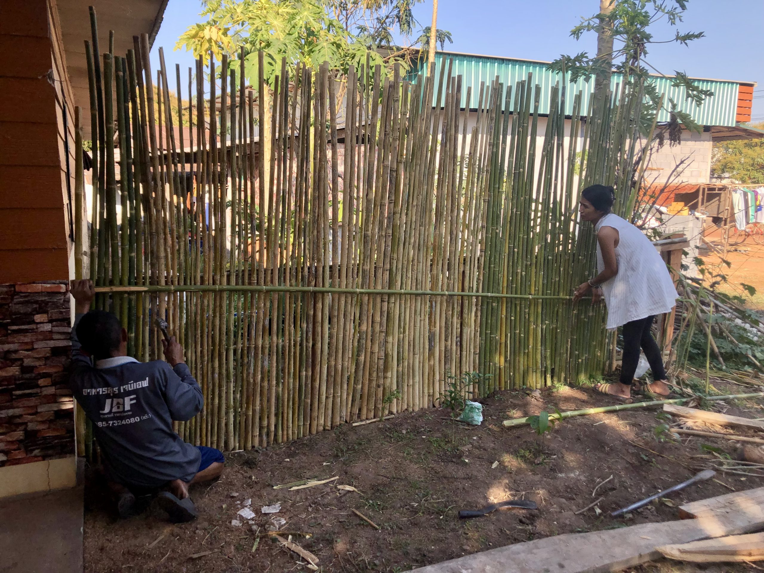 Bamboo fence gets finalized